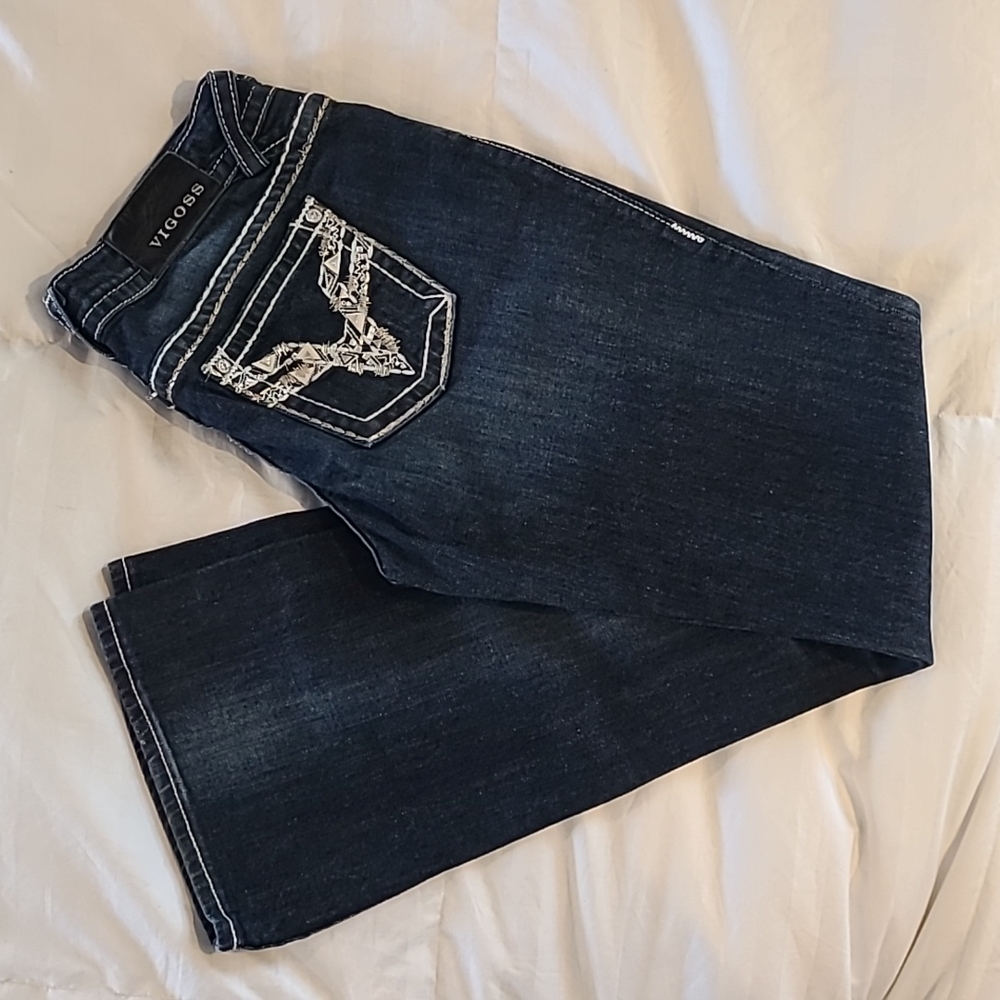 Vigoss "Chelsea" Boot Cut Jeans Sz 7/8 x 33"